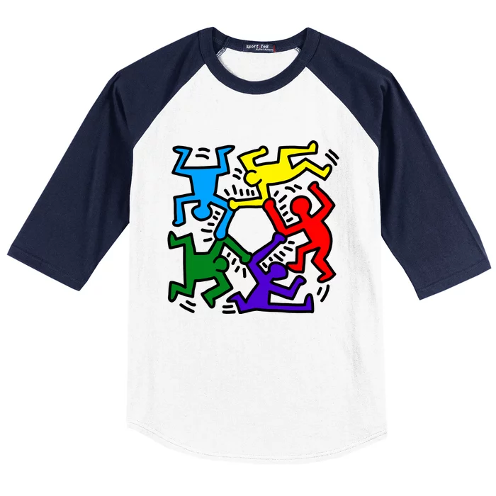 Colorful Keith Music Dancing Fans Baseball Sleeve Shirt