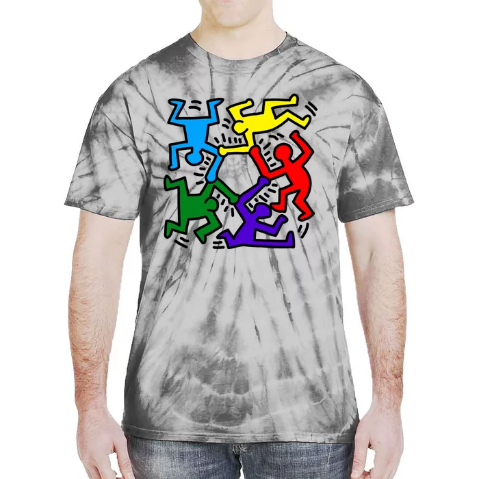 Colorful Keith Music Dancing Fans Tie-Dye T-Shirt