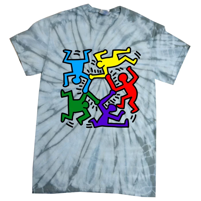 Colorful Keith Music Dancing Fans Tie-Dye T-Shirt