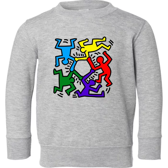 Colorful Keith Music Dancing Fans Toddler Sweatshirt