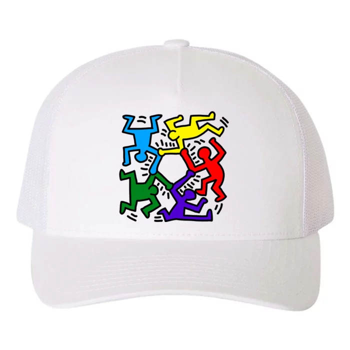 Colorful Keith Music Dancing Fans Yupoong Adult 5-Panel Trucker Hat