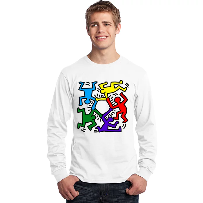 Colorful Keith Music Dancing Fans Long Sleeve Shirt