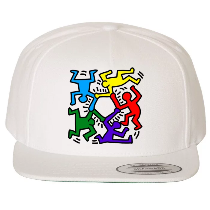 Colorful Keith Music Dancing Fans Wool Snapback Cap