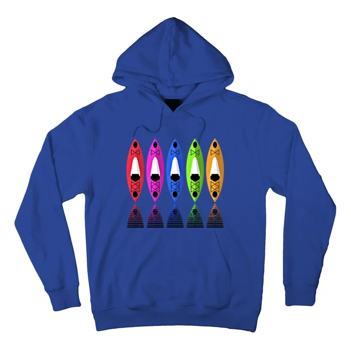 Colorful Kayaks Multicolor Kayaking Canoeing Gift Hoodie