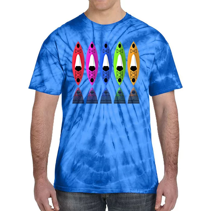 Colorful Kayaks Multicolor Kayaking Canoeing Gift Tie-Dye T-Shirt