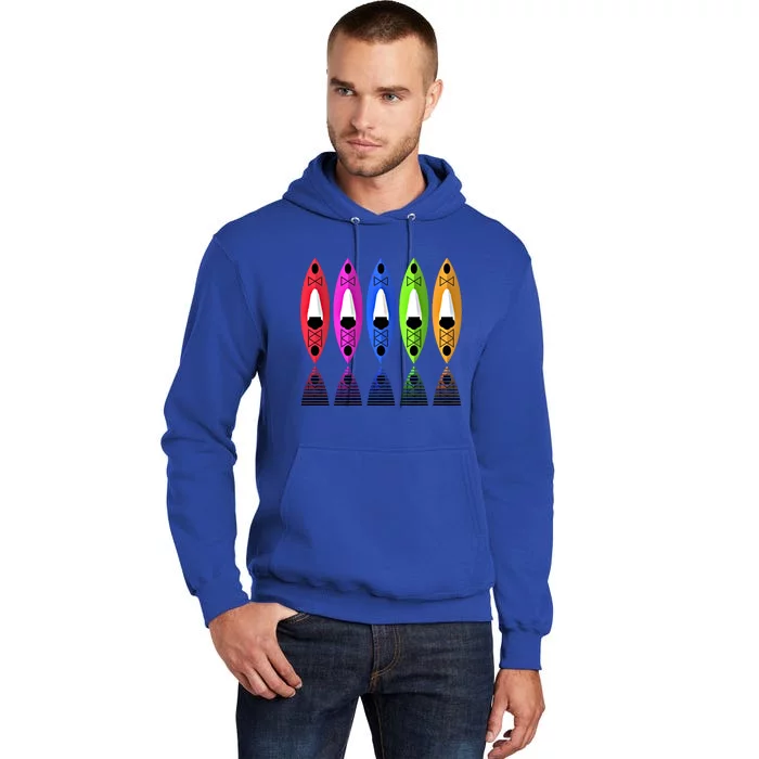 Colorful Kayaks Multicolor Kayaking Canoeing Gift Tall Hoodie