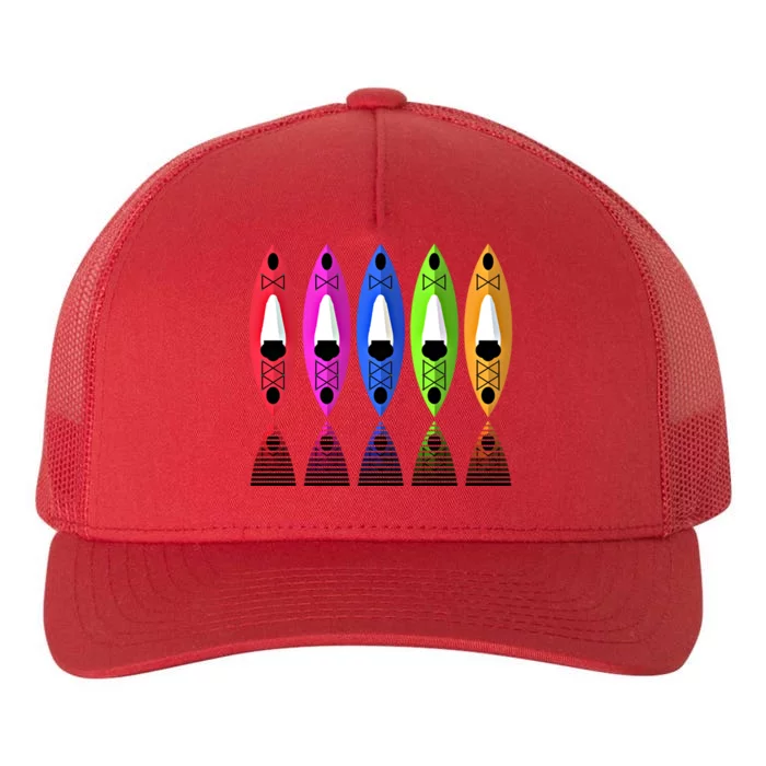 Colorful Kayaks Multicolor Kayaking Canoeing Gift Yupoong Adult 5-Panel Trucker Hat