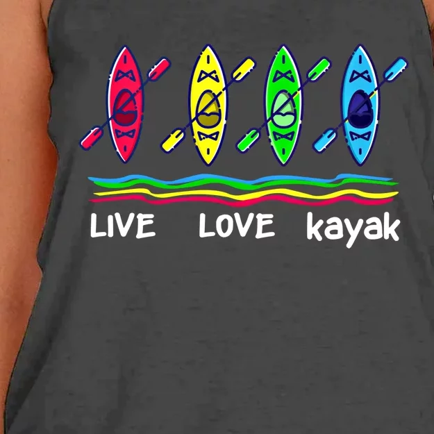 Cool Kayaks Meaningful Gift For Outdoor Funny Kayaking Boating Gift Women's Knotted Racerback Tank