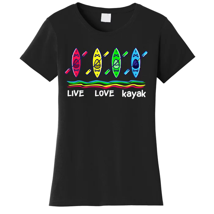 Cool Kayaks Meaningful Gift For Outdoor Funny Kayaking Boating Gift Women's T-Shirt