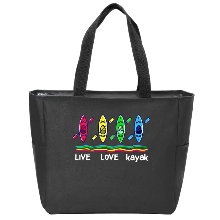 Cool Kayaks Meaningful Gift For Outdoor Funny Kayaking Boating Gift Zip Tote Bag