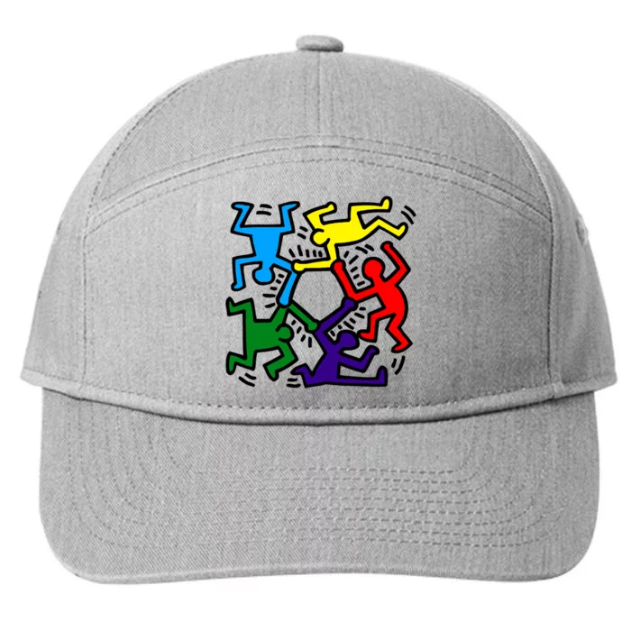 Colorful Keith Music Dancing Fans 7-Panel Snapback Hat