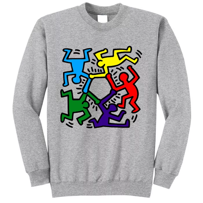 Colorful Keith Music Dancing Fans Tall Sweatshirt