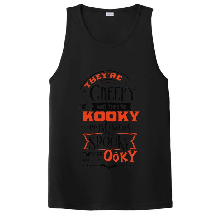 Creepy Kooky Mysterious Spooky Ooky Family Halloween Costume Performance Tank