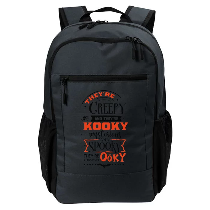 Creepy Kooky Mysterious Spooky Ooky Family Halloween Costume Daily Commute Backpack