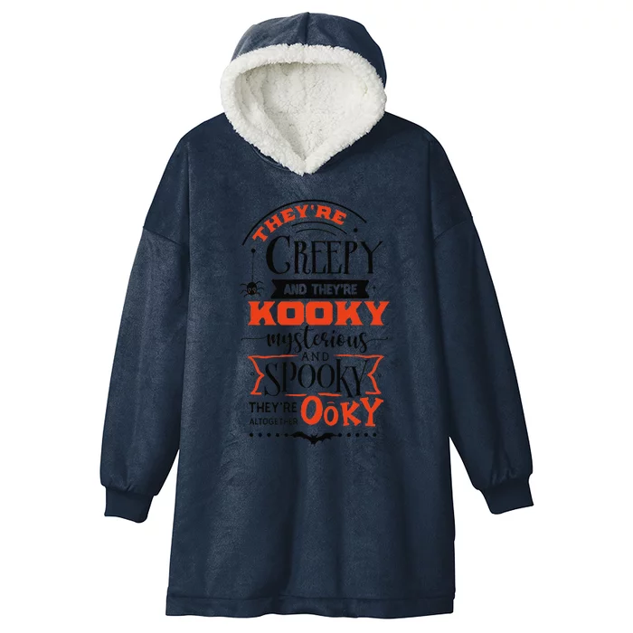 Creepy Kooky Mysterious Spooky Ooky Family Halloween Costume Hooded Wearable Blanket