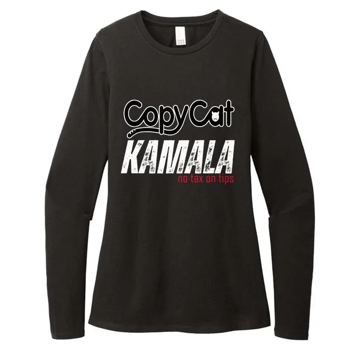 Copycat Kamala No Tax On Tips Womens CVC Long Sleeve Shirt