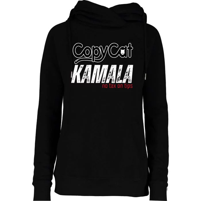 Copycat Kamala No Tax On Tips Womens Funnel Neck Pullover Hood