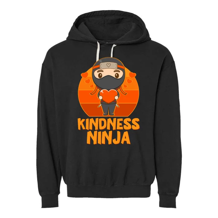 Cute Kindness Ninja Wear Orange Day Be Kind Garment-Dyed Fleece Hoodie