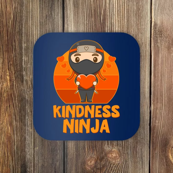 Cute Kindness Ninja Wear Orange Day Be Kind Coaster