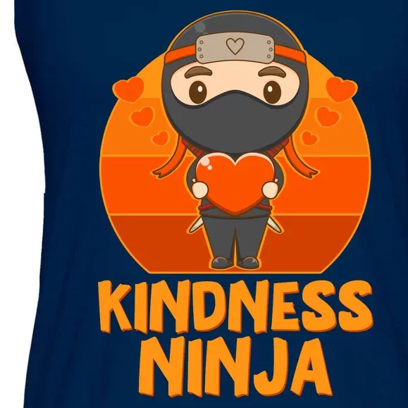 Cute Kindness Ninja Wear Orange Day Be Kind Ladies Essential Flowy Tank