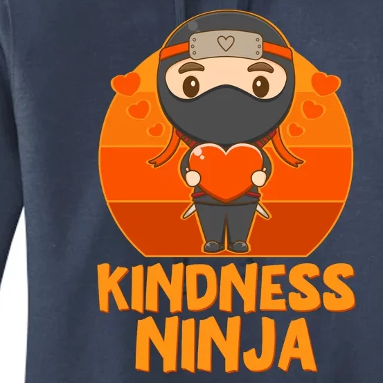 Cute Kindness Ninja Wear Orange Day Be Kind Women's Pullover Hoodie