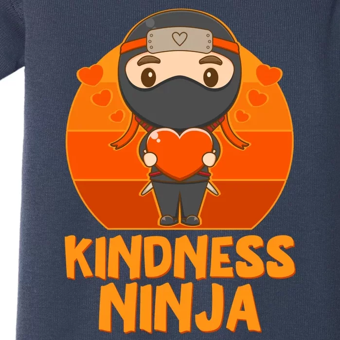 Cute Kindness Ninja Wear Orange Day Be Kind Baby Bodysuit