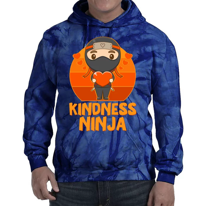 Cute Kindness Ninja Wear Orange Day Be Kind Tie Dye Hoodie