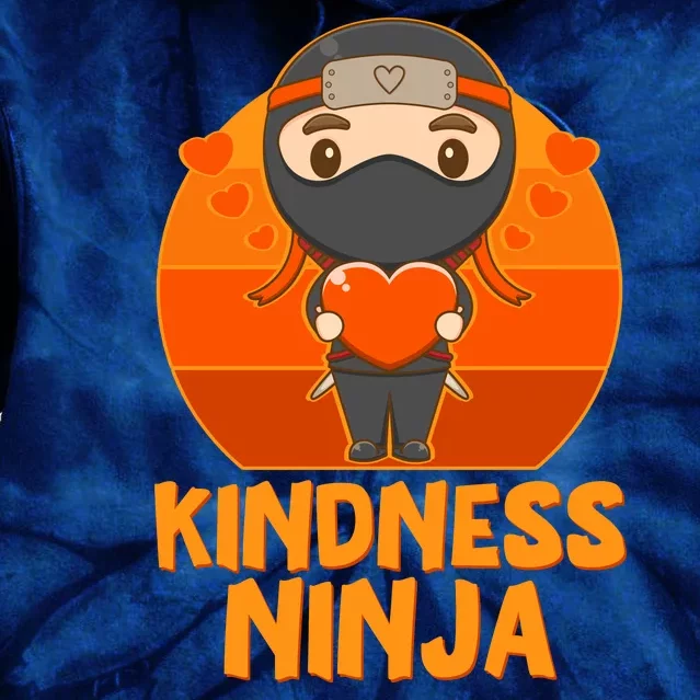 Cute Kindness Ninja Wear Orange Day Be Kind Tie Dye Hoodie