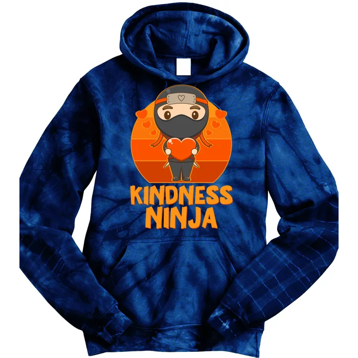 Cute Kindness Ninja Wear Orange Day Be Kind Tie Dye Hoodie