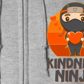 Cute Kindness Ninja Wear Orange Day Be Kind Full Zip Hoodie