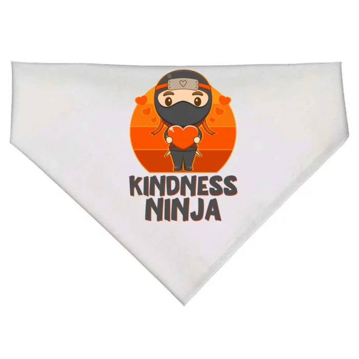 Cute Kindness Ninja Wear Orange Day Be Kind USA-Made Doggie Bandana