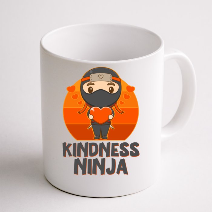 Cute Kindness Ninja Wear Orange Day Be Kind Front & Back Coffee Mug