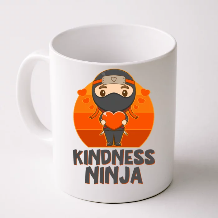 Cute Kindness Ninja Wear Orange Day Be Kind Front & Back Coffee Mug