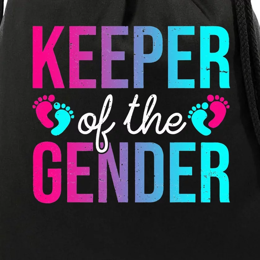 Cute Keeper of the Gender Baby Shower Gender Reveal Party Drawstring Bag