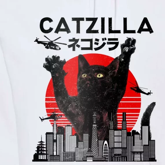 Catzilla King Of Pawster Premium Hoodie