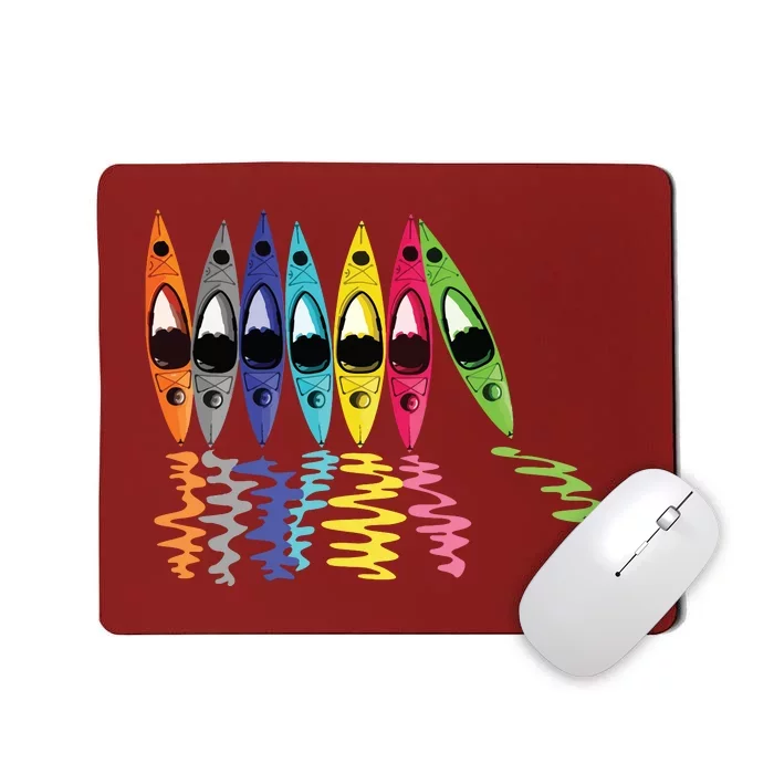 Colorful Kayaks Outdoor Adventure Kayaking Boating Colorful Kayaks Outdoo Mousepad