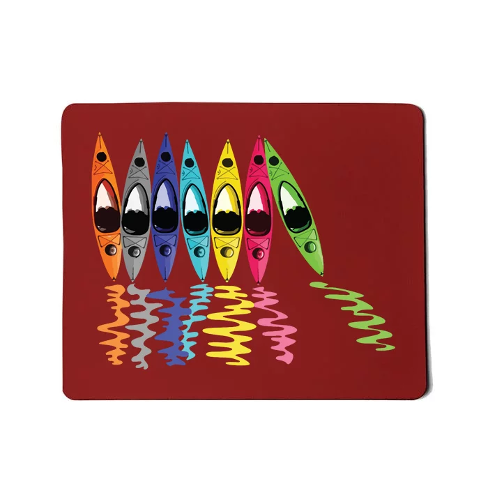 Colorful Kayaks Outdoor Adventure Kayaking Boating Colorful Kayaks Outdoo Mousepad