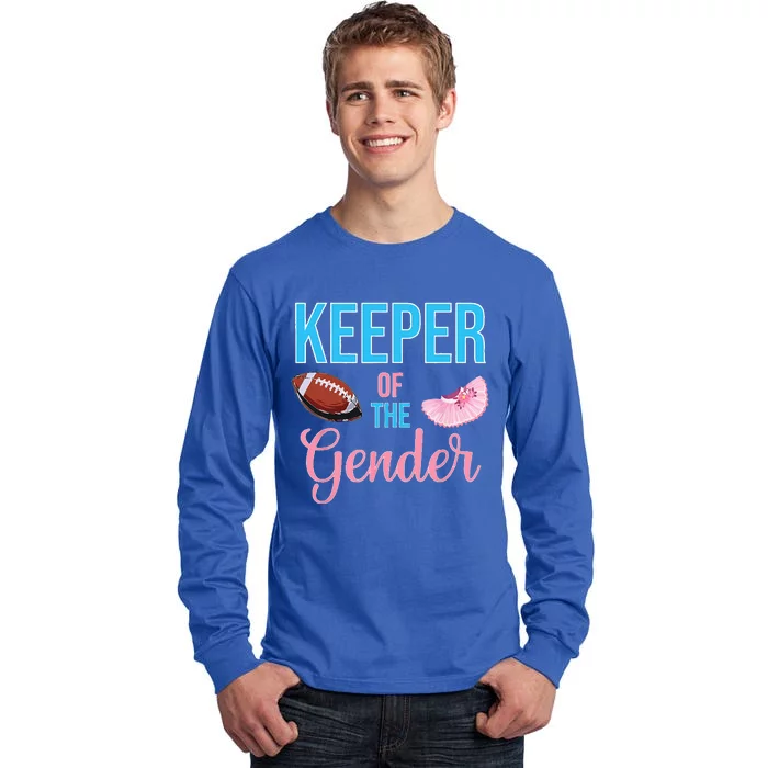 Cute Keeper Of The Gender Touchdowns Reveal For Mom And Dad Tall Long Sleeve T-Shirt