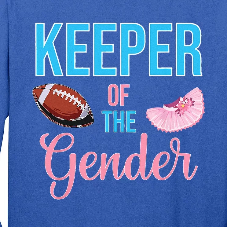 Cute Keeper Of The Gender Touchdowns Reveal For Mom And Dad Tall Long Sleeve T-Shirt