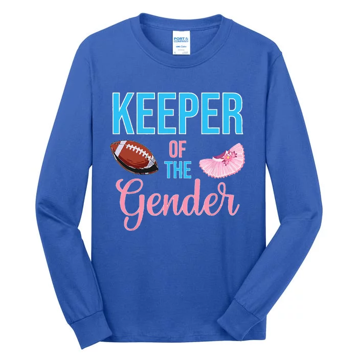 Cute Keeper Of The Gender Touchdowns Reveal For Mom And Dad Tall Long Sleeve T-Shirt