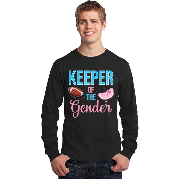 Cute Keeper Of The Gender Touchdowns Reveal For Mom And Dad Tall Long Sleeve T-Shirt