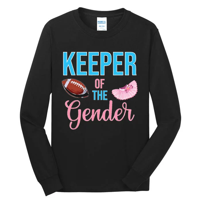 Cute Keeper Of The Gender Touchdowns Reveal For Mom And Dad Tall Long Sleeve T-Shirt