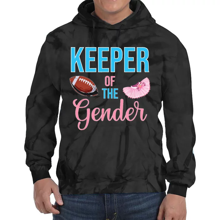 Cute Keeper Of The Gender Touchdowns Reveal For Mom And Dad Tie Dye Hoodie