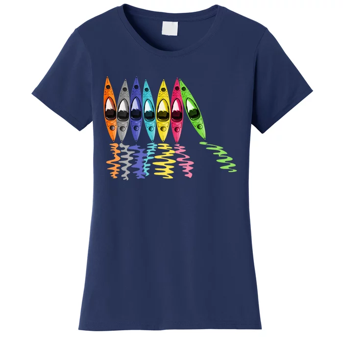 Colorful Kayaks Outdoor Adventure Kayaking Boating Women's T-Shirt