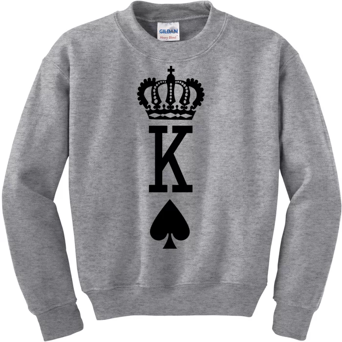 Cool King Playing Card Kids Sweatshirt