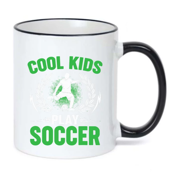 Cool Kids Play Soccer Black Color Changing Mug