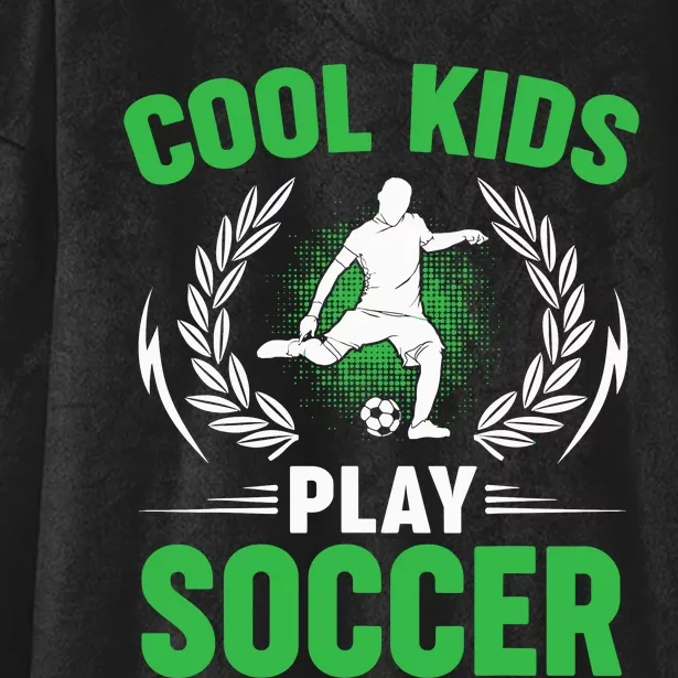 Cool Kids Play Soccer Hooded Wearable Blanket