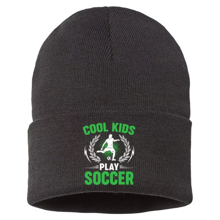 Cool Kids Play Soccer Sustainable Knit Beanie