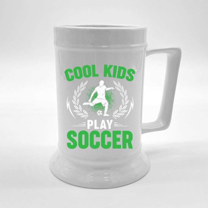 Cool Kids Play Soccer Front & Back Beer Stein