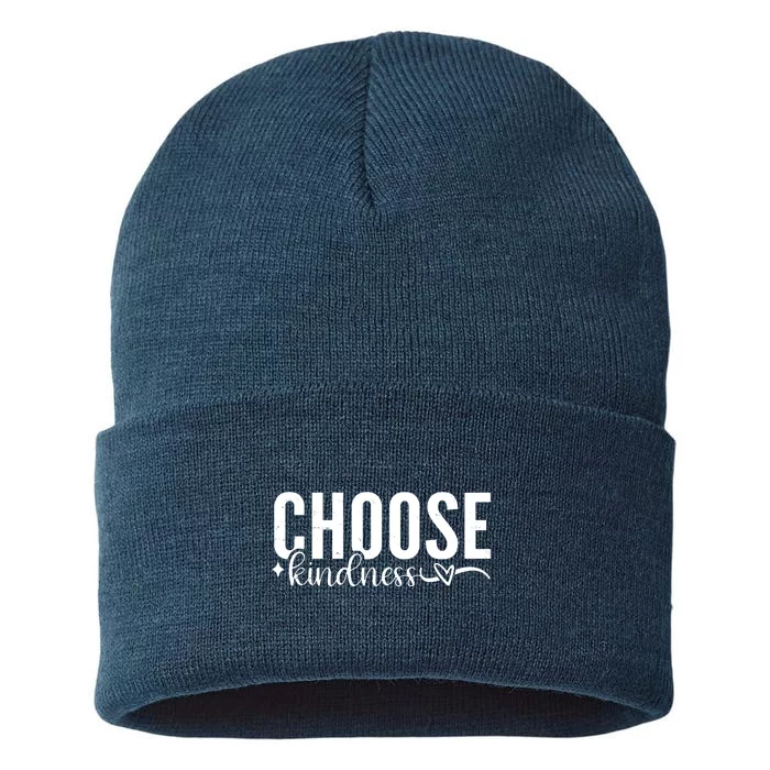 Choose Kindness Positive Quote Sustainable Knit Beanie